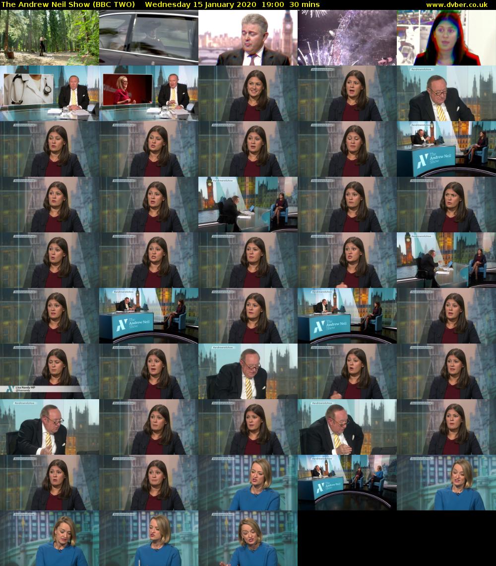 The Andrew Neil Show (BBC TWO) Wednesday 15 January 2020 19:00 - 19:30