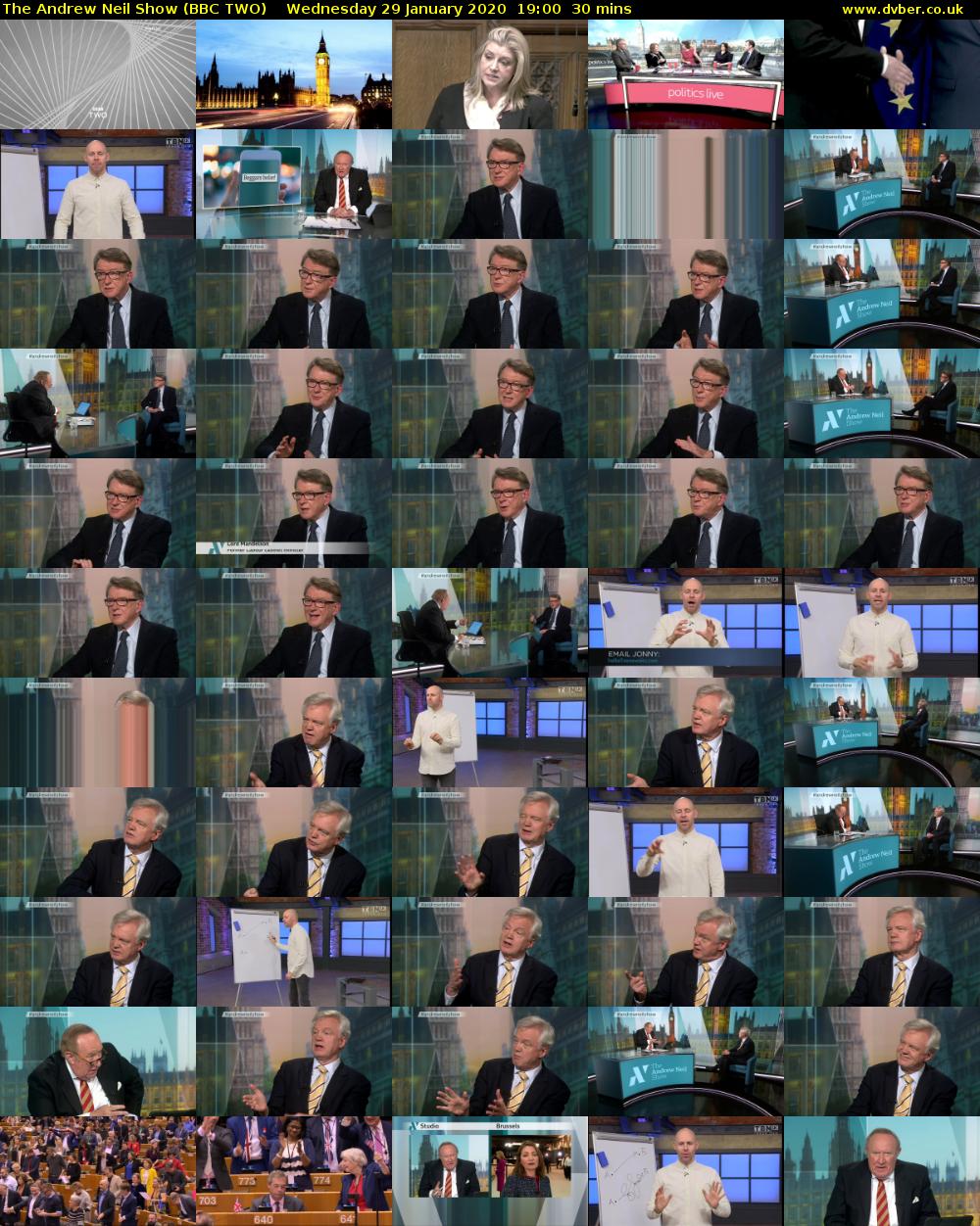 The Andrew Neil Show (BBC TWO) Wednesday 29 January 2020 19:00 - 19:30