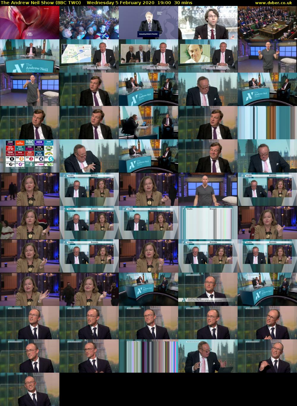 The Andrew Neil Show (BBC TWO) Wednesday 5 February 2020 19:00 - 19:30