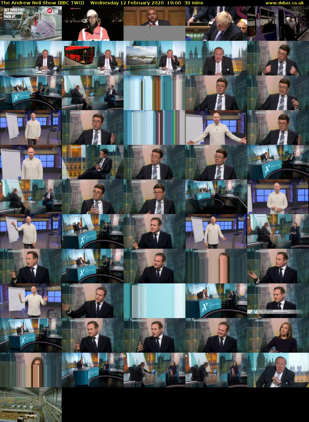 The Andrew Neil Show (BBC TWO) Wednesday 12 February 2020 19:00 - 19:30