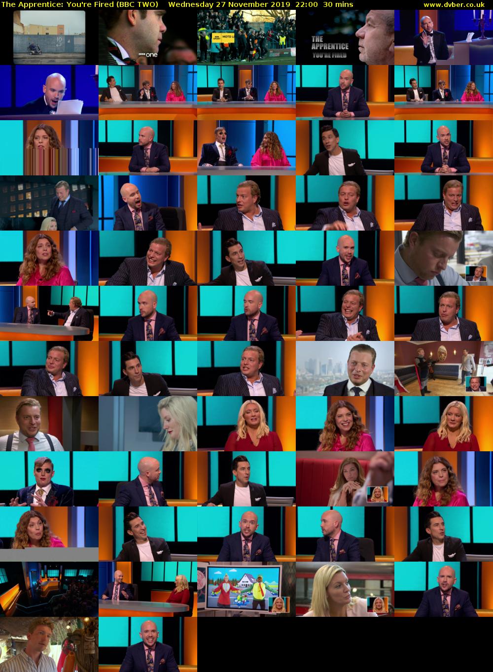 The Apprentice: You're Fired (BBC TWO) Wednesday 27 November 2019 22:00 - 22:30