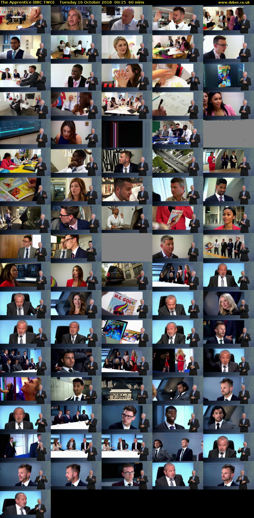The Apprentice (BBC TWO) Tuesday 16 October 2018 00:15 - 01:15