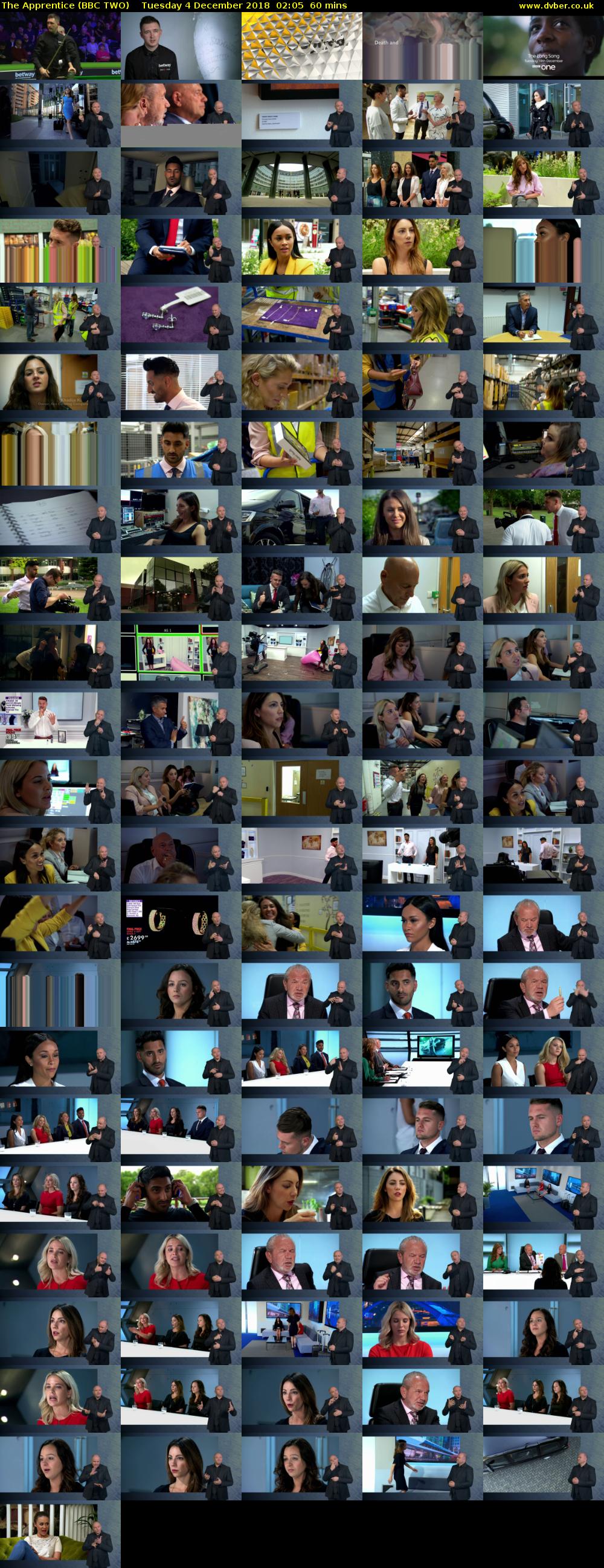 The Apprentice (BBC TWO) Tuesday 4 December 2018 02:05 - 03:05