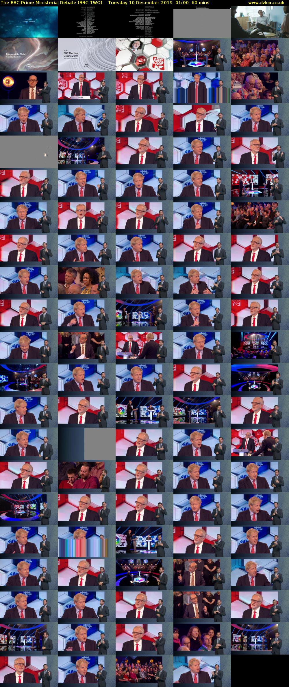 The BBC Prime Ministerial Debate (BBC TWO) Tuesday 10 December 2019 01:00 - 02:00