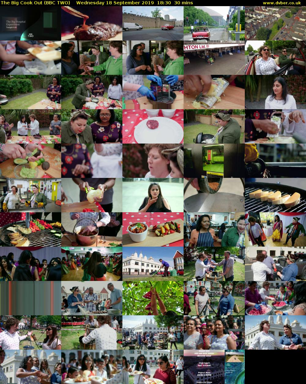 The Big Cook Out (BBC TWO) Wednesday 18 September 2019 18:30 - 19:00