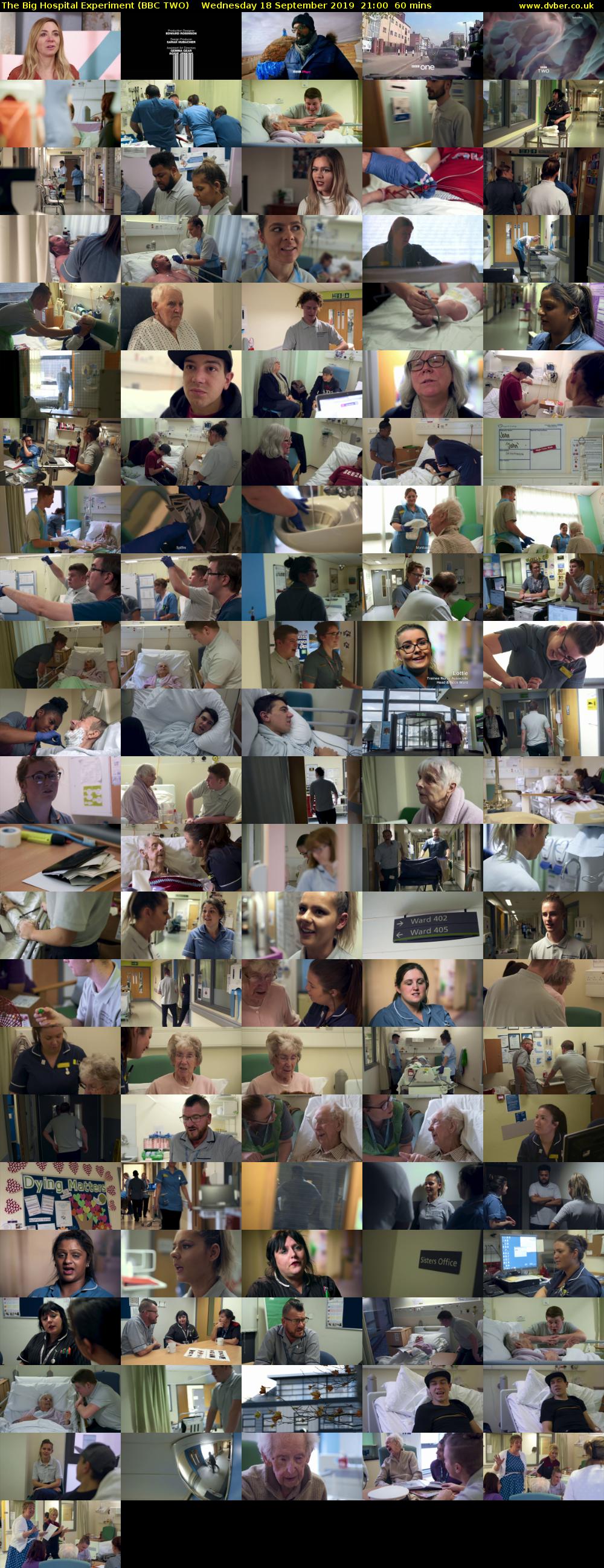 The Big Hospital Experiment (BBC TWO) Wednesday 18 September 2019 21:00 - 22:00
