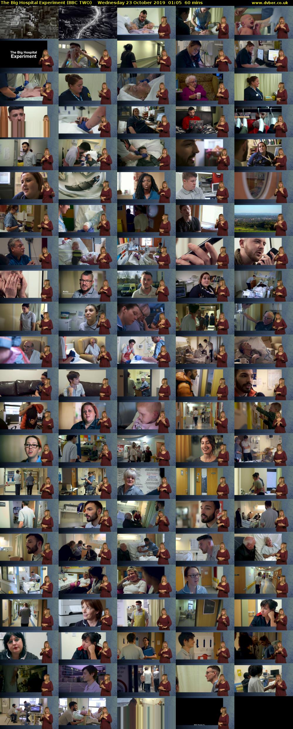 The Big Hospital Experiment (BBC TWO) Wednesday 23 October 2019 01:05 - 02:05