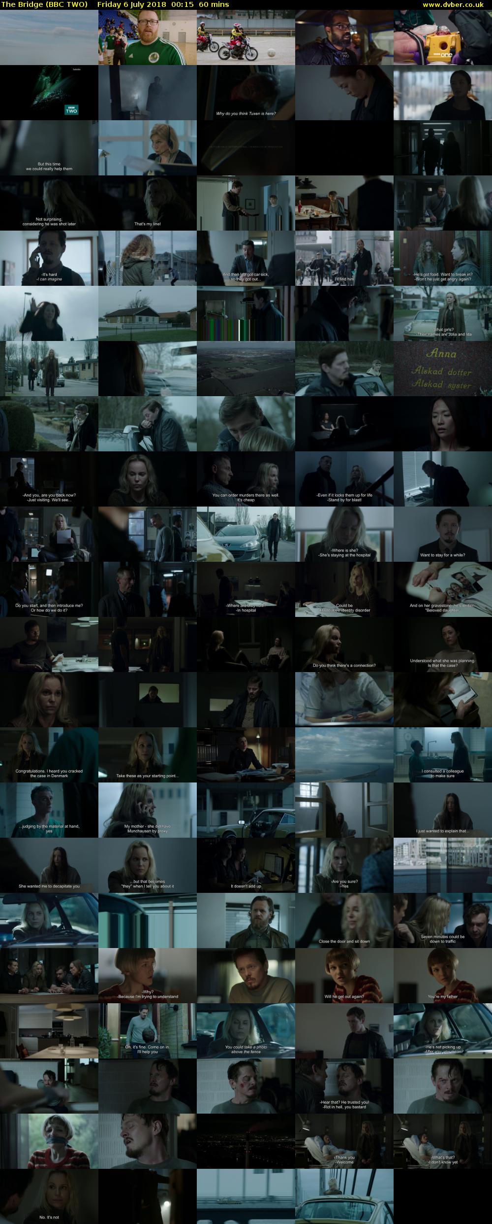 The Bridge (BBC TWO) Friday 6 July 2018 00:15 - 01:15