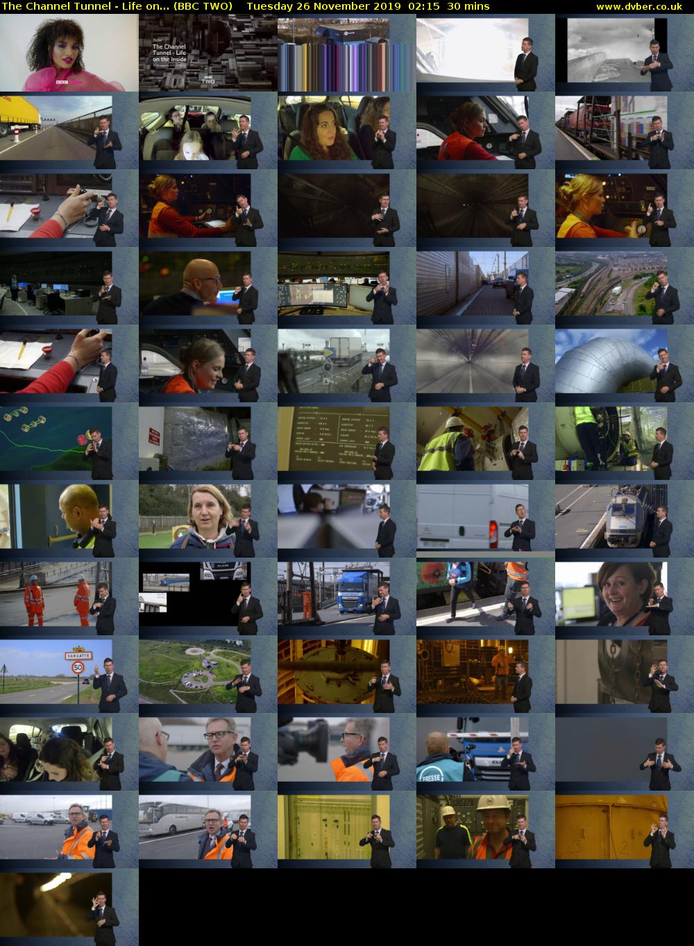 The Channel Tunnel - Life on... (BBC TWO) Tuesday 26 November 2019 02:15 - 02:45