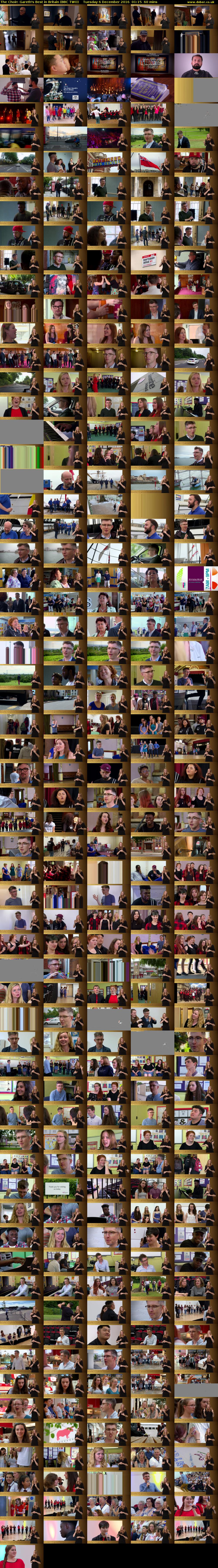 The Choir: Gareth's Best in Britain (BBC TWO) Tuesday 6 December 2016 01:15 - 02:15