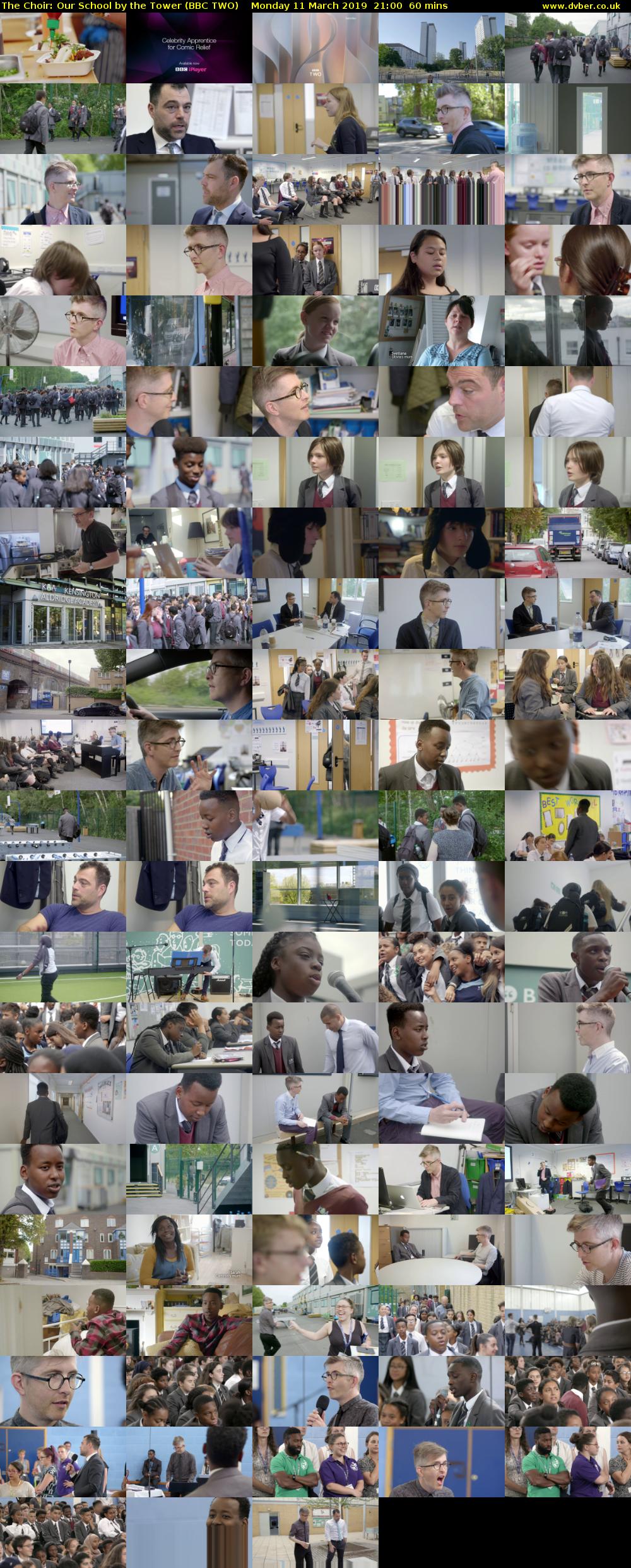 The Choir: Our School by the Tower (BBC TWO) Monday 11 March 2019 21:00 - 22:00