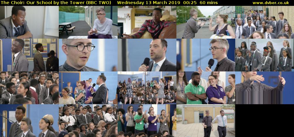 The Choir: Our School by the Tower (BBC TWO) Wednesday 13 March 2019 00:25 - 01:25