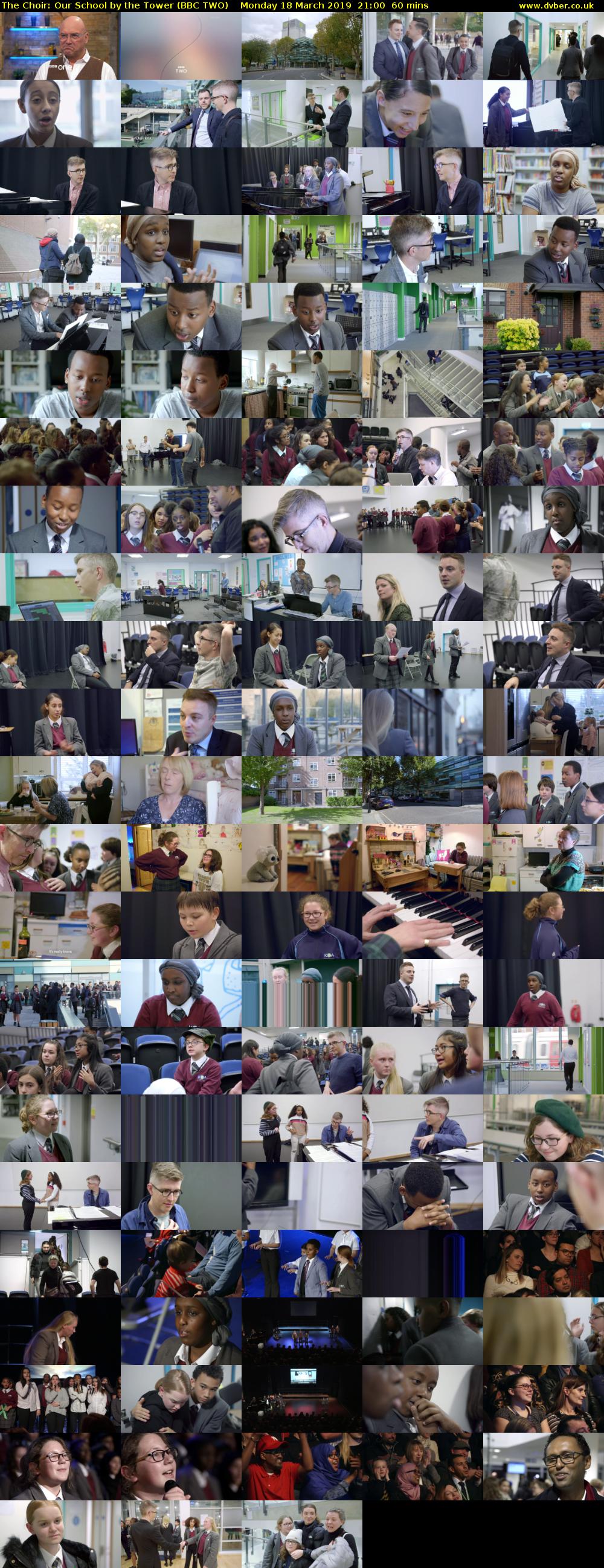 The Choir: Our School by the Tower (BBC TWO) Monday 18 March 2019 21:00 - 22:00