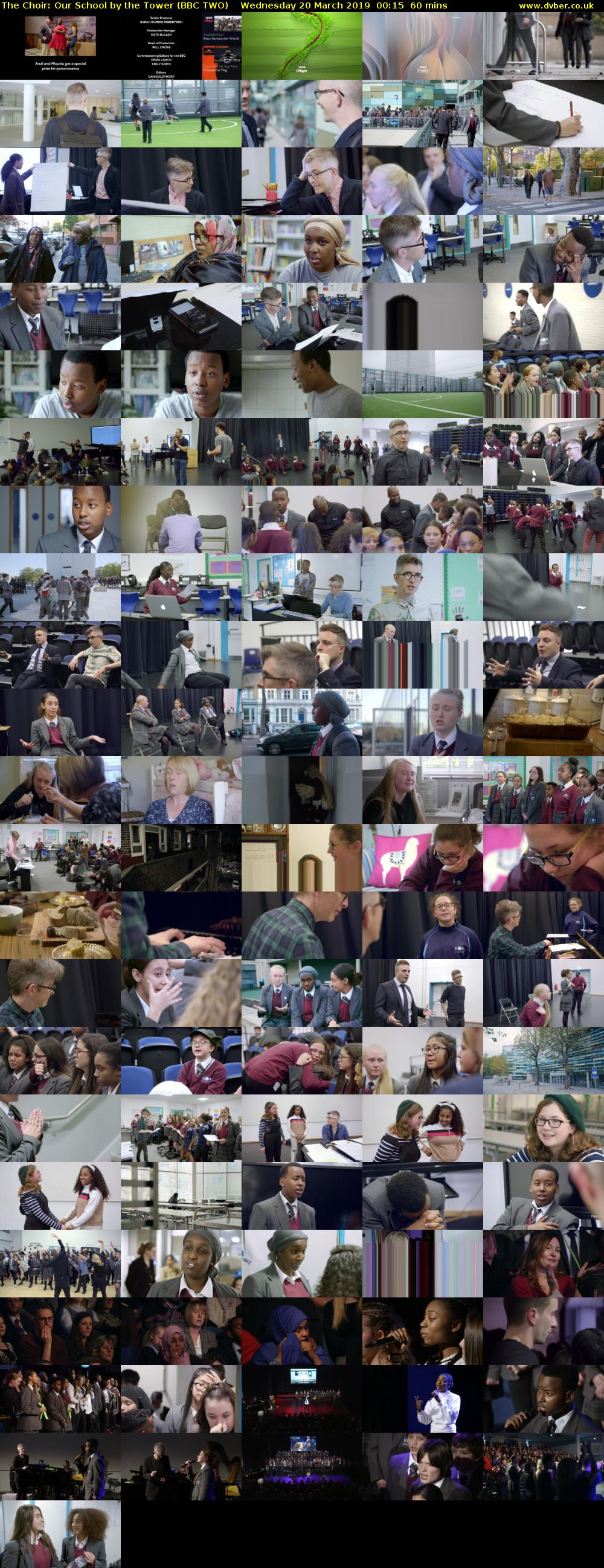 The Choir: Our School by the Tower (BBC TWO) Wednesday 20 March 2019 00:15 - 01:15