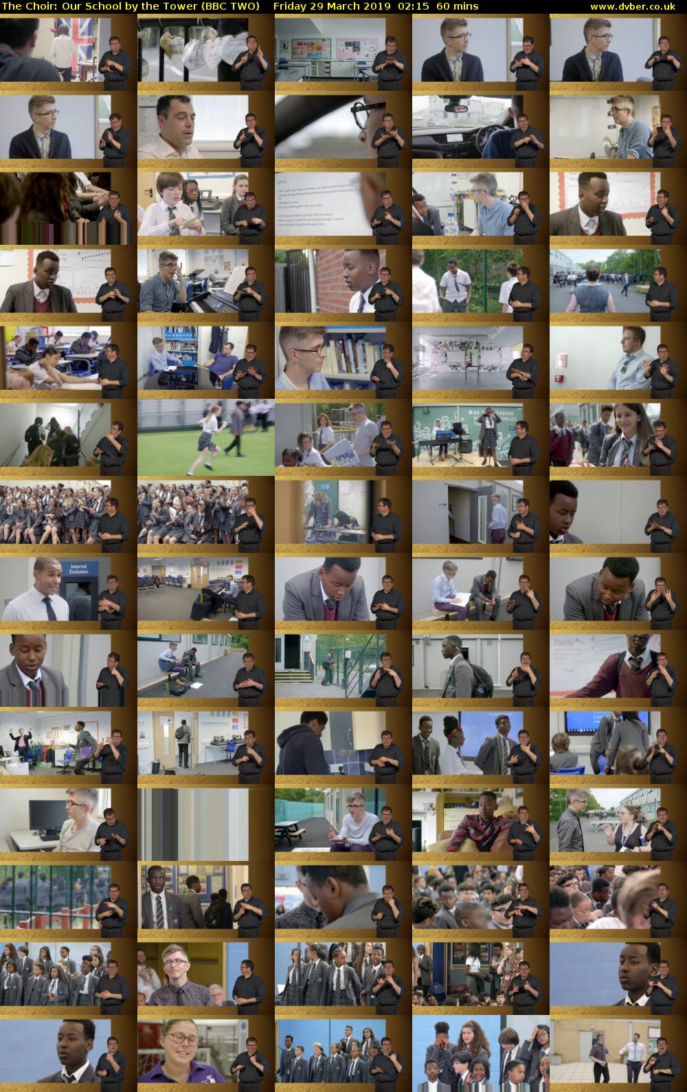 The Choir: Our School by the Tower (BBC TWO) Friday 29 March 2019 02:15 - 03:15