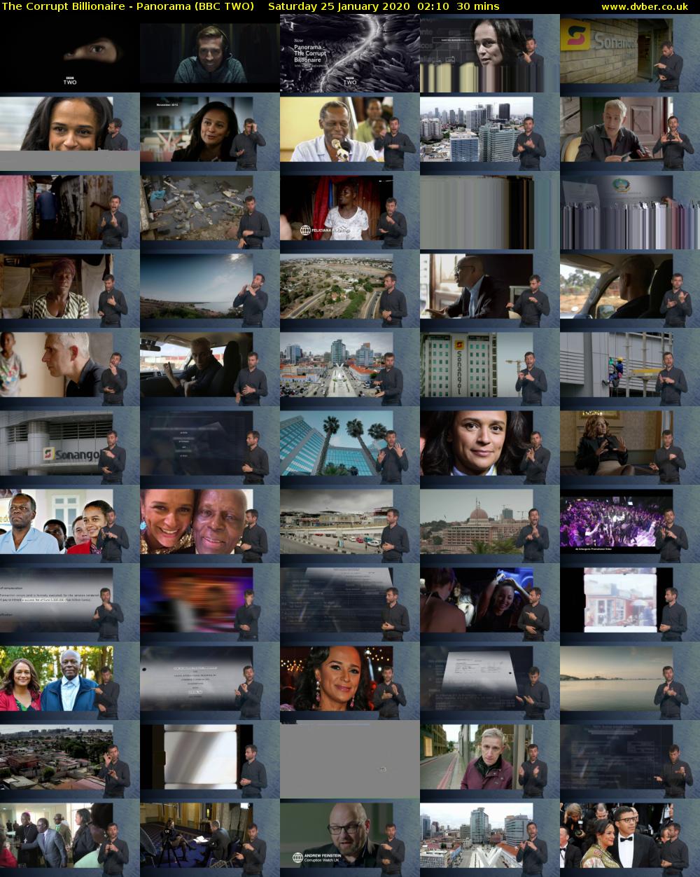 The Corrupt Billionaire - Panorama (BBC TWO) Saturday 25 January 2020 02:10 - 02:40