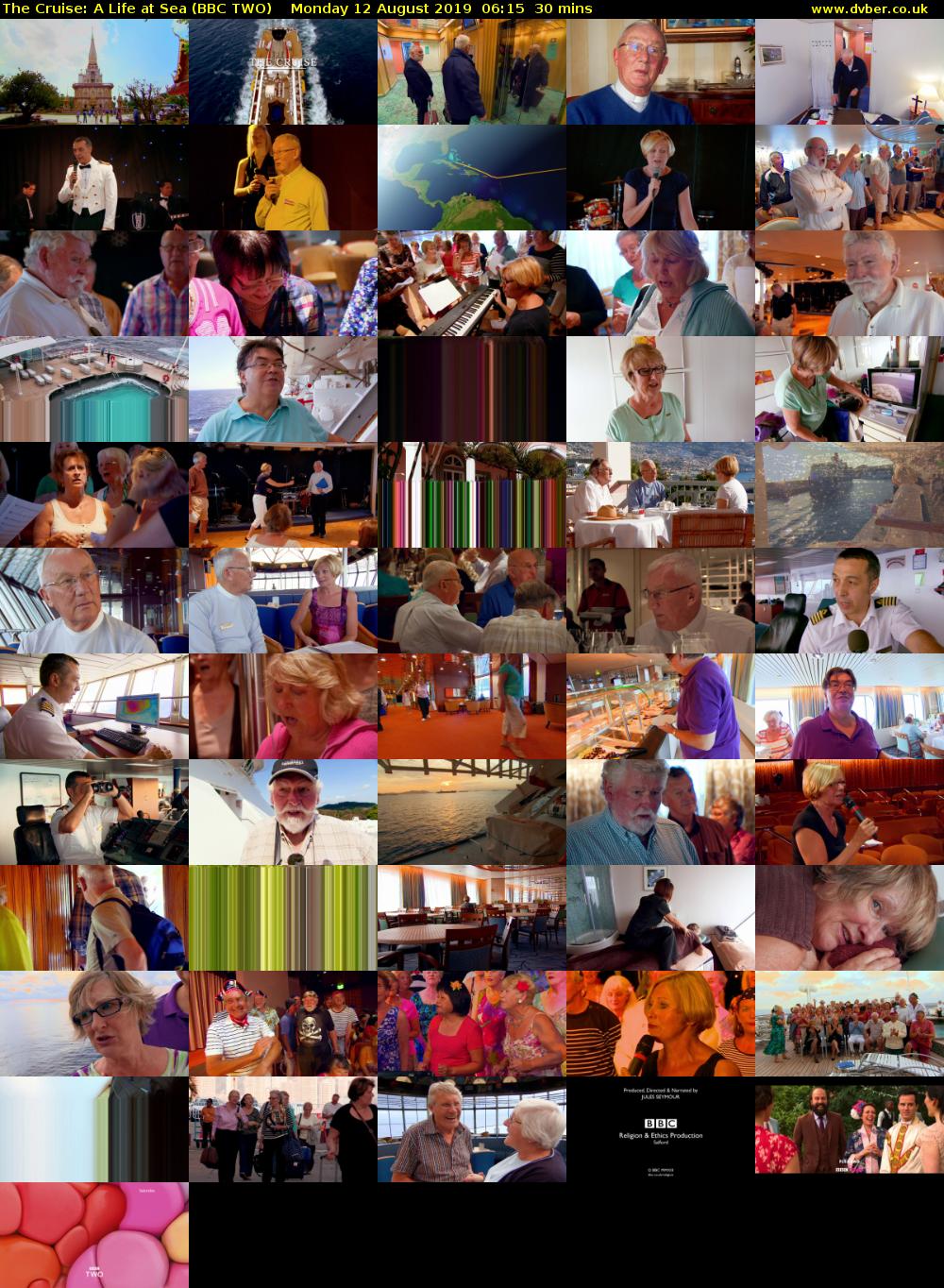 The Cruise: A Life at Sea (BBC TWO) Monday 12 August 2019 06:15 - 06:45