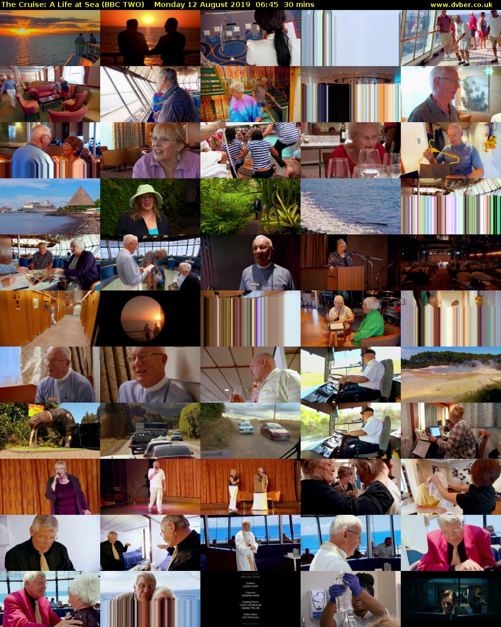 The Cruise: A Life at Sea (BBC TWO) Monday 12 August 2019 06:45 - 07:15