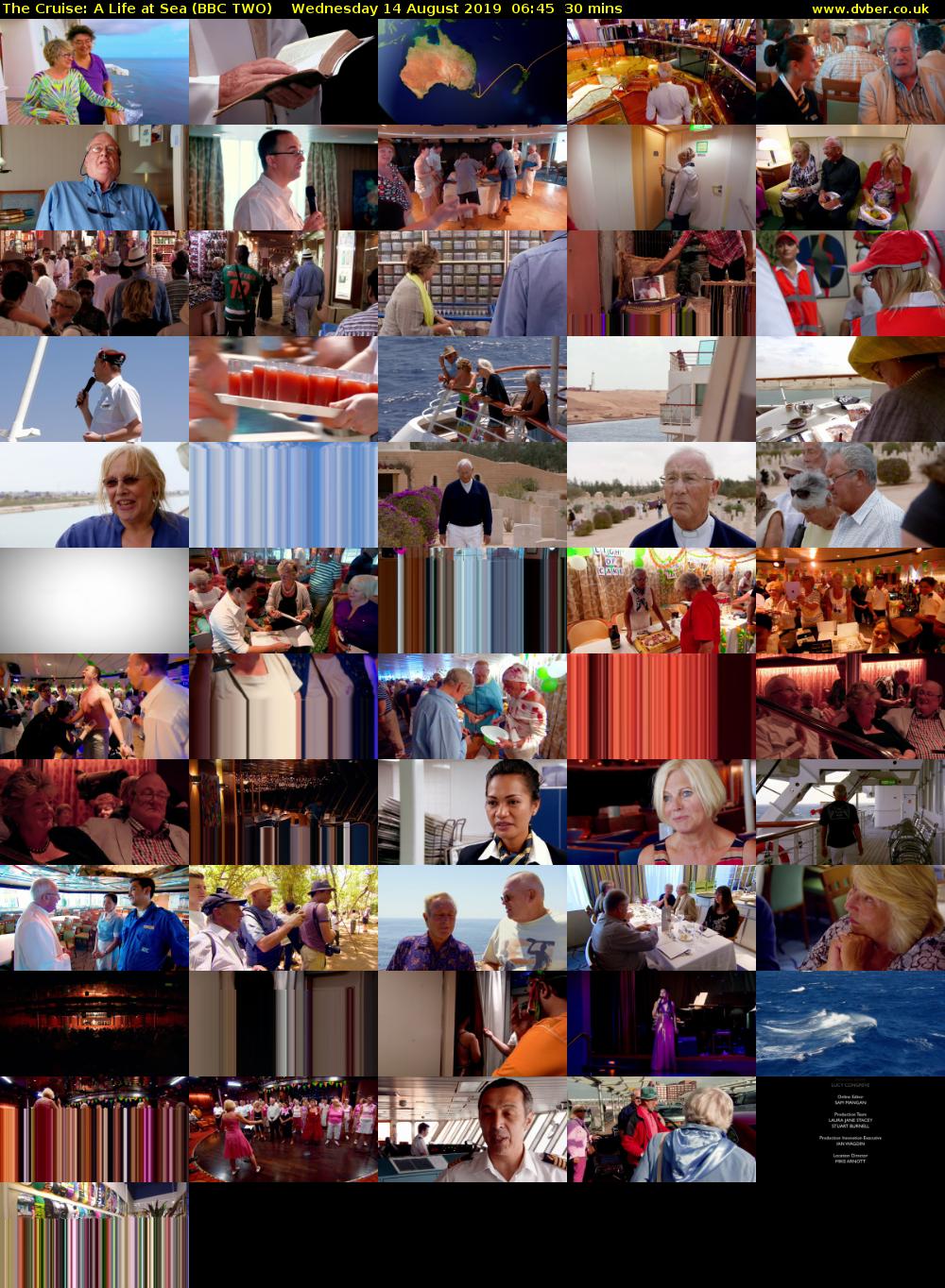 The Cruise: A Life at Sea (BBC TWO) Wednesday 14 August 2019 06:45 - 07:15