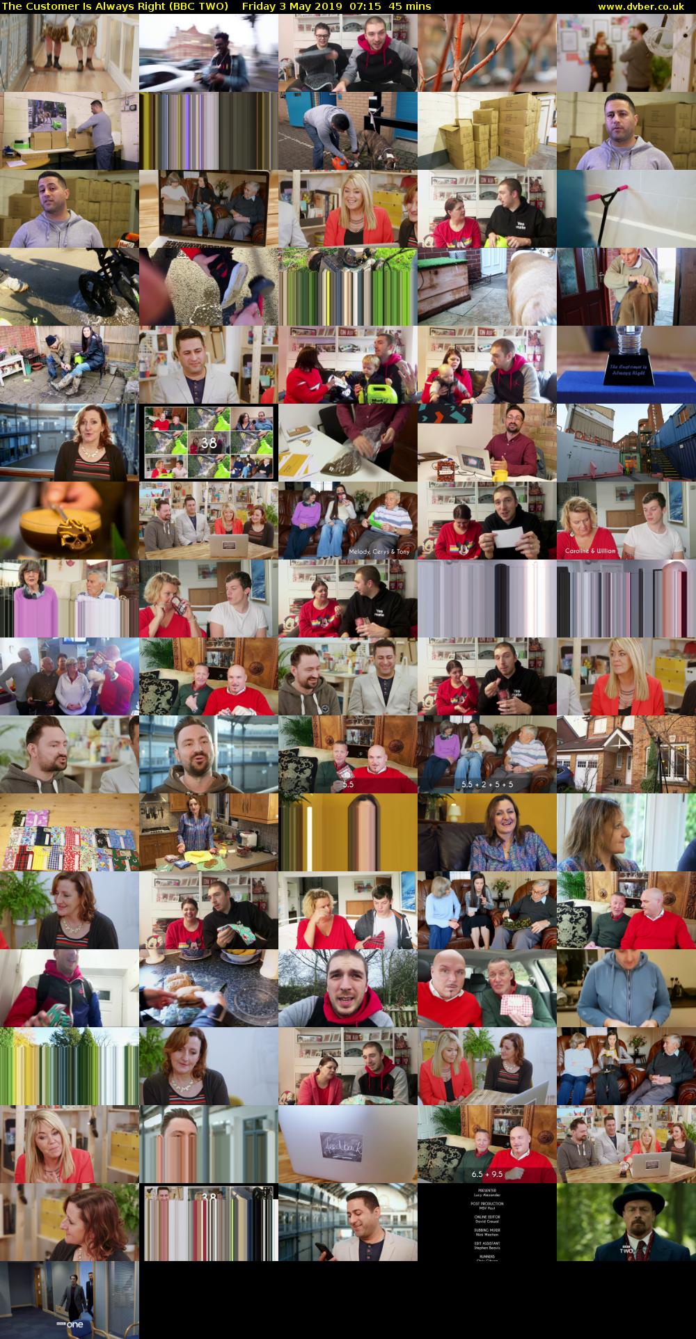 The Customer Is Always Right (BBC TWO) Friday 3 May 2019 07:15 - 08:00