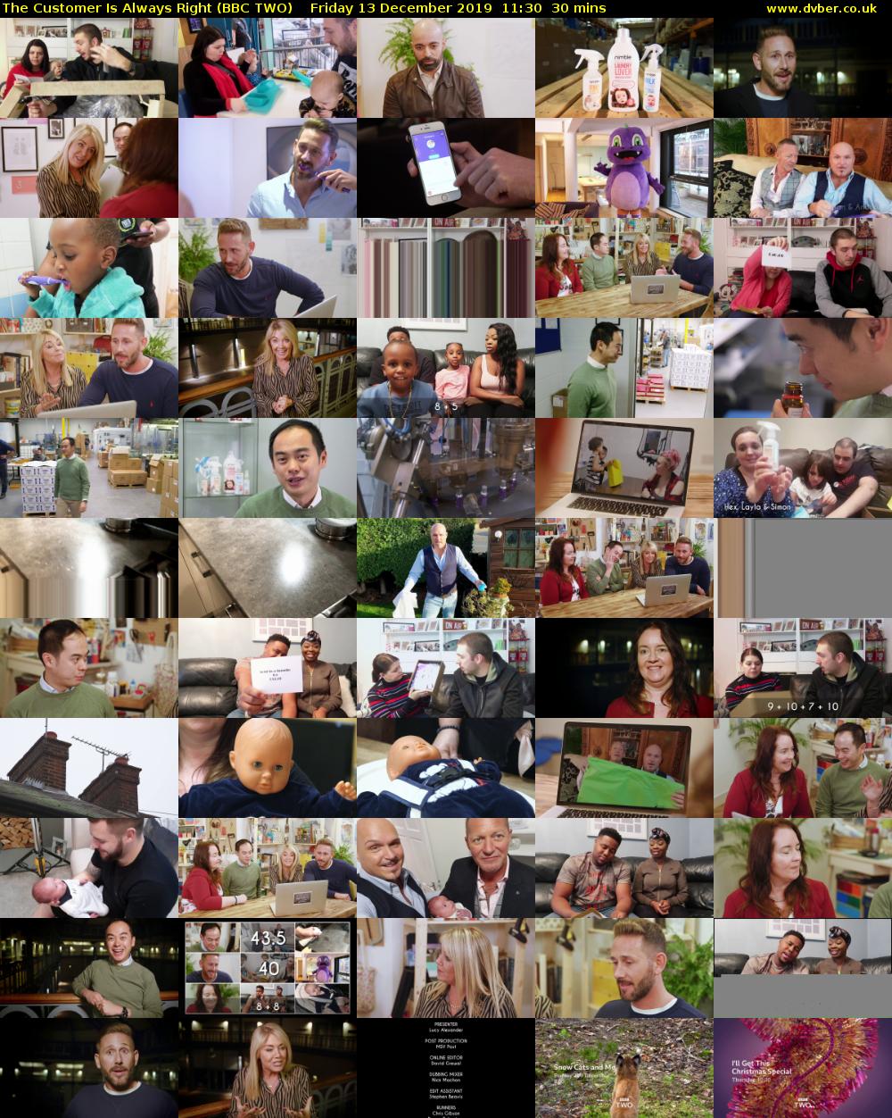 The Customer Is Always Right (BBC TWO) Friday 13 December 2019 11:30 - 12:00