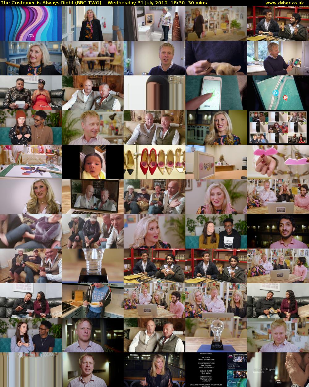 The Customer is Always Right (BBC TWO) Wednesday 31 July 2019 18:30 - 19:00