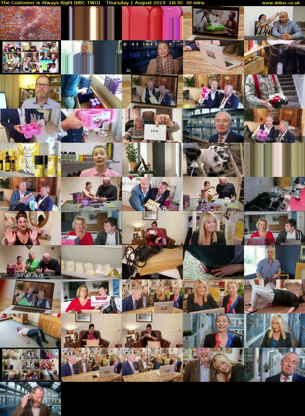 The Customer is Always Right (BBC TWO) Thursday 1 August 2019 18:30 - 19:00