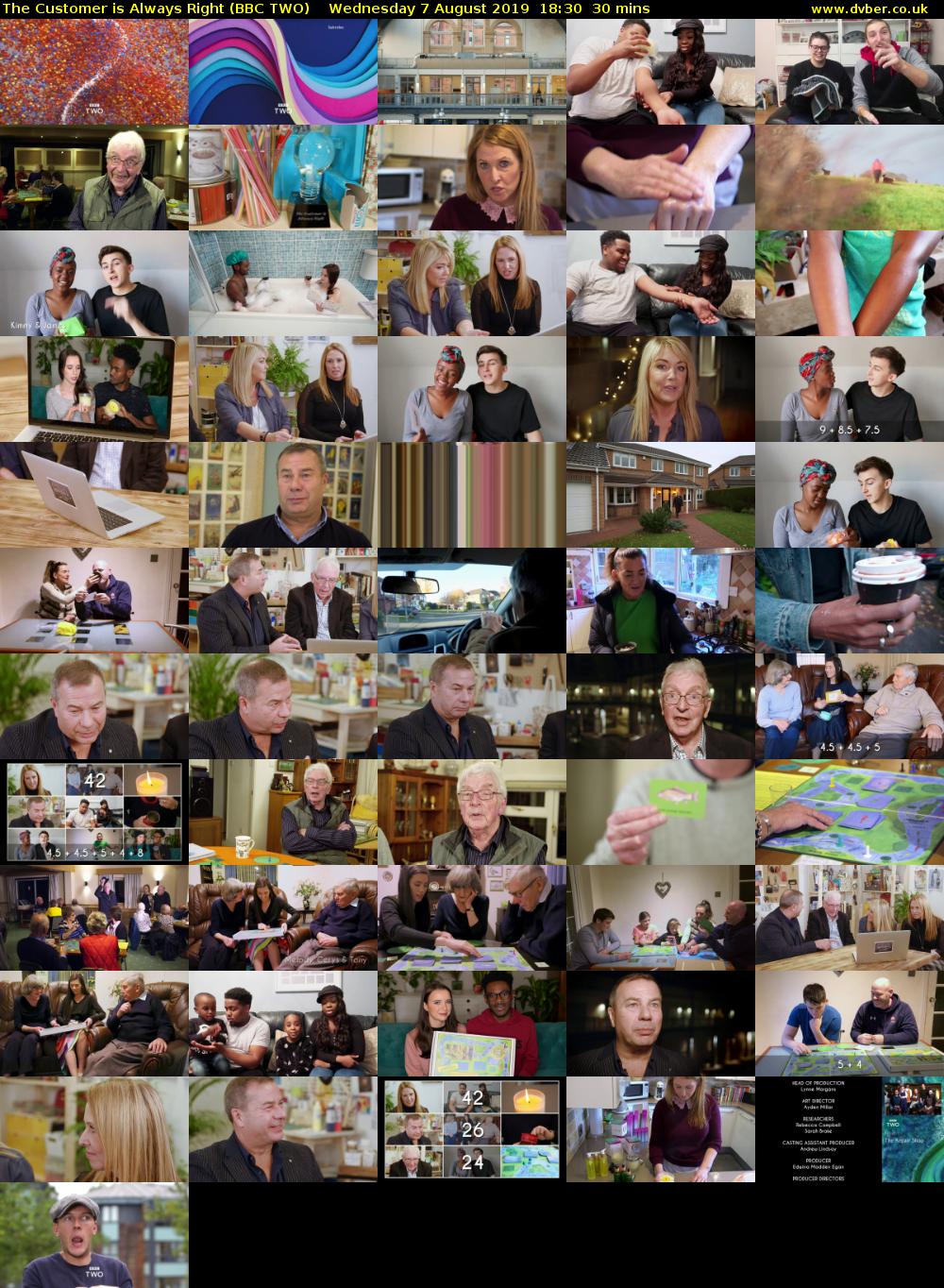 The Customer is Always Right (BBC TWO) Wednesday 7 August 2019 18:30 - 19:00