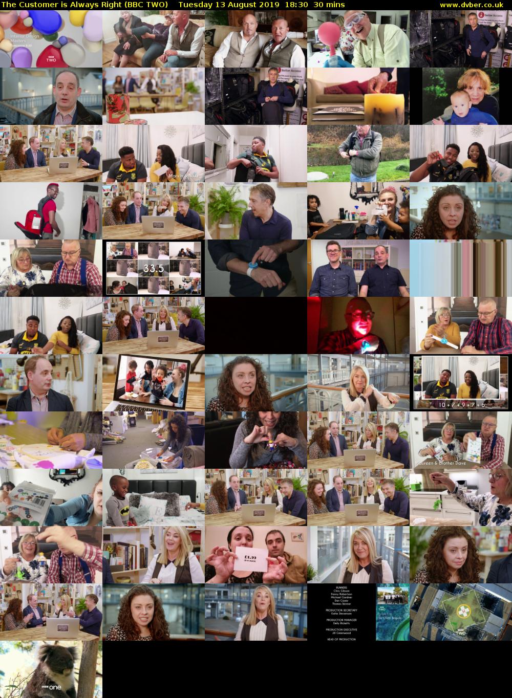The Customer is Always Right (BBC TWO) Tuesday 13 August 2019 18:30 - 19:00