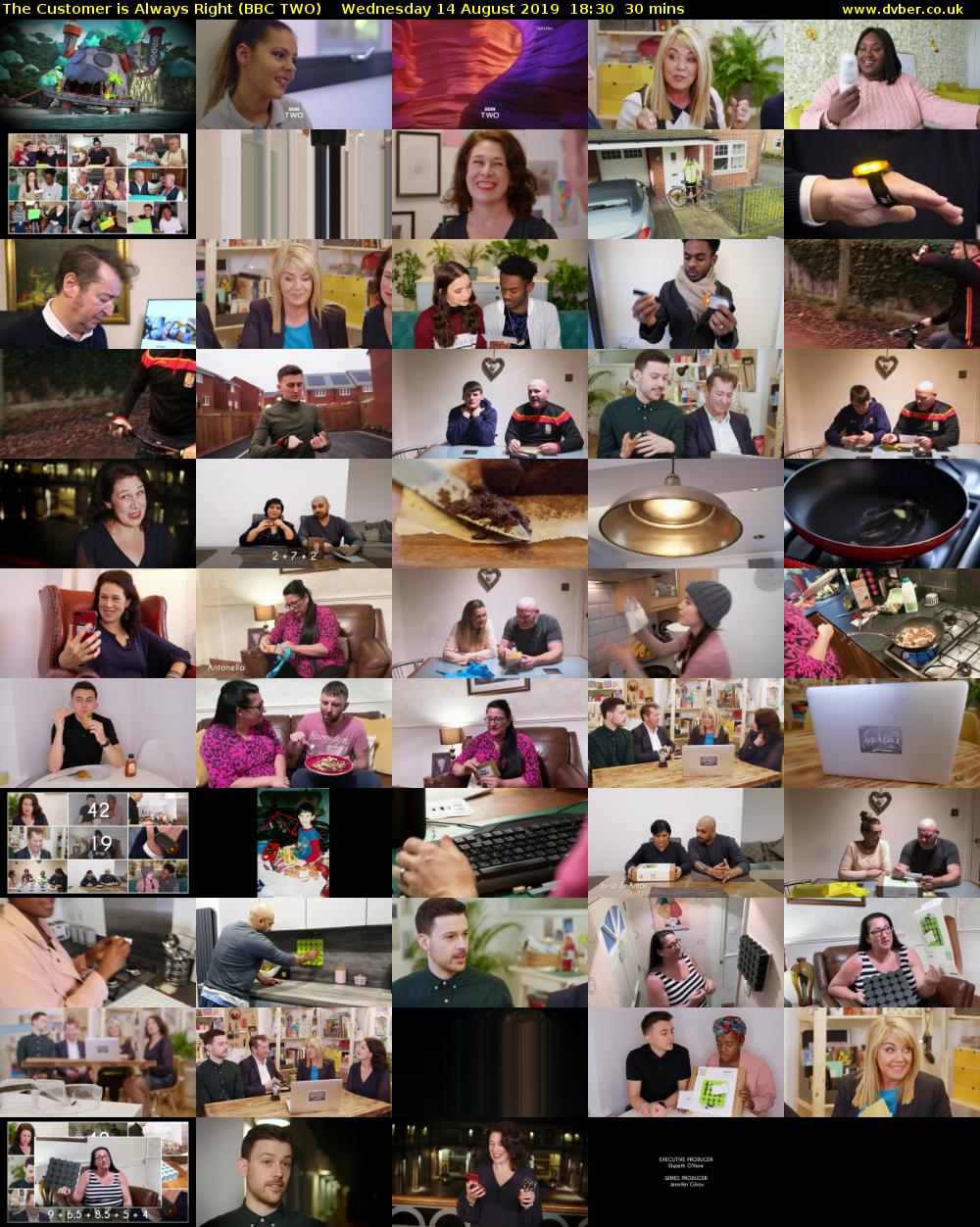 The Customer is Always Right (BBC TWO) Wednesday 14 August 2019 18:30 - 19:00