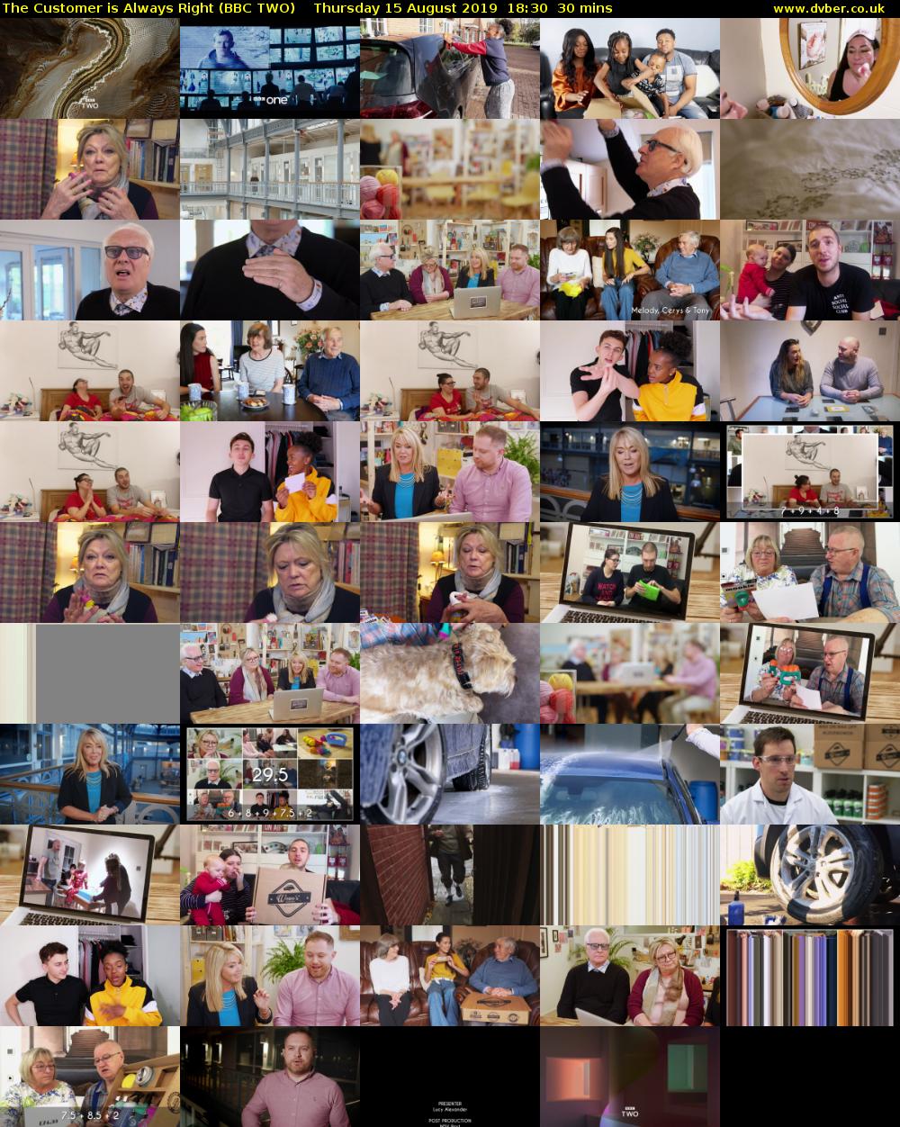 The Customer is Always Right (BBC TWO) Thursday 15 August 2019 18:30 - 19:00