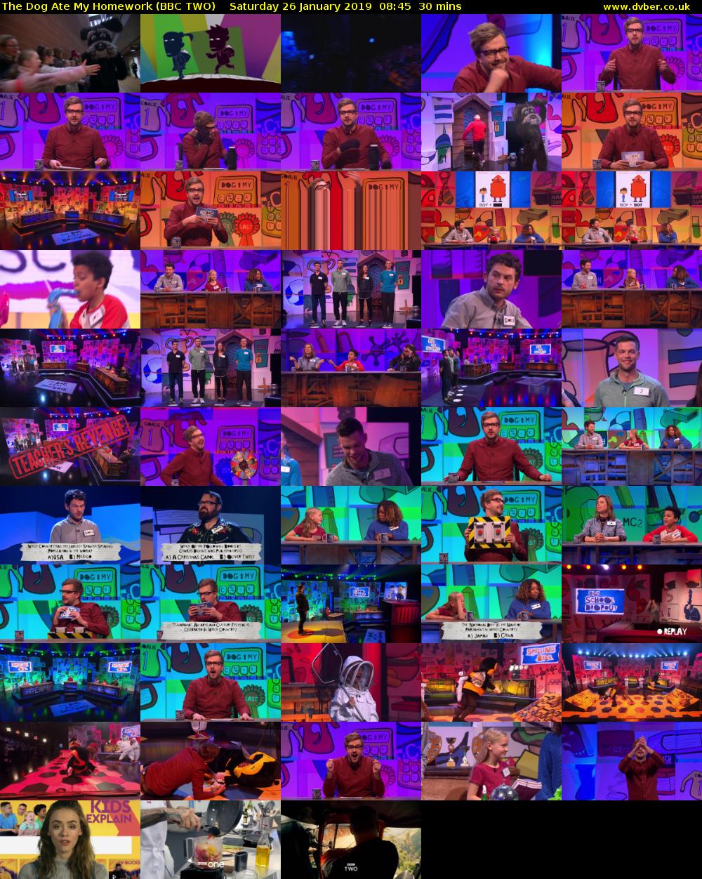 The Dog Ate My Homework (BBC TWO) Saturday 26 January 2019 08:45 - 09:15