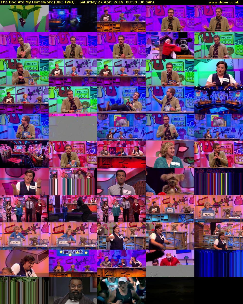 The Dog Ate My Homework (BBC TWO) Saturday 27 April 2019 08:30 - 09:00