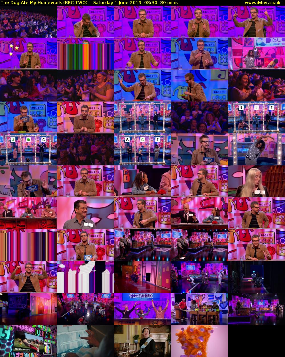The Dog Ate My Homework (BBC TWO) Saturday 1 June 2019 08:30 - 09:00