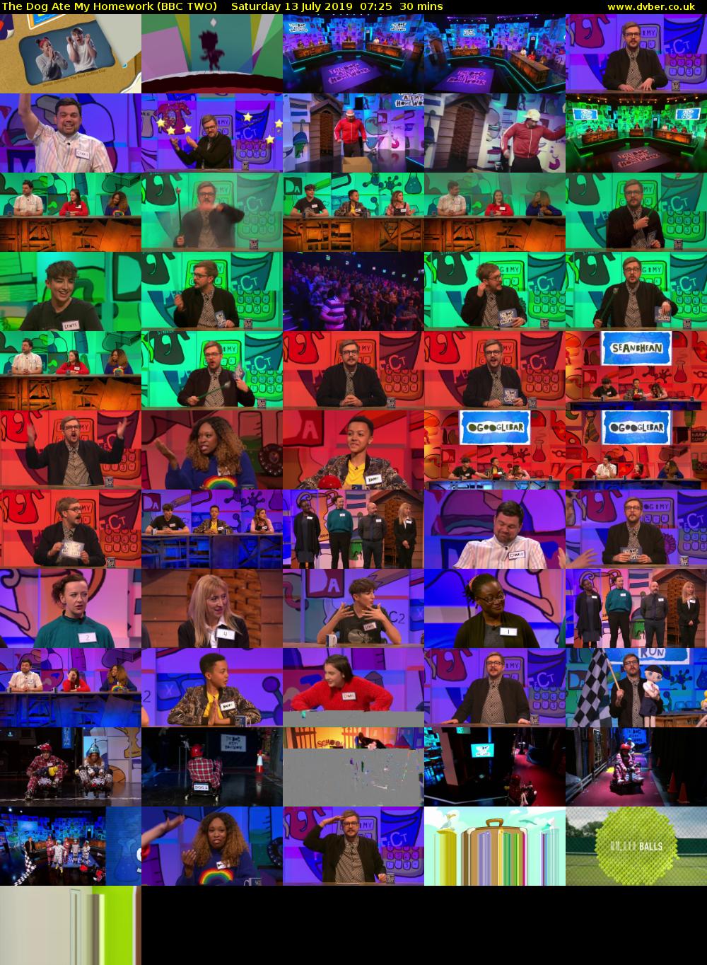 The Dog Ate My Homework (BBC TWO) Saturday 13 July 2019 07:25 - 07:55