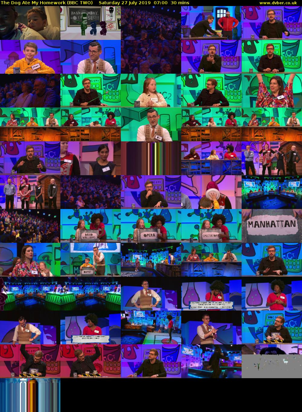 The Dog Ate My Homework (BBC TWO) Saturday 27 July 2019 07:00 - 07:30