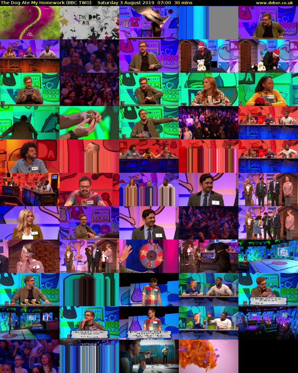 The Dog Ate My Homework (BBC TWO) Saturday 3 August 2019 07:00 - 07:30