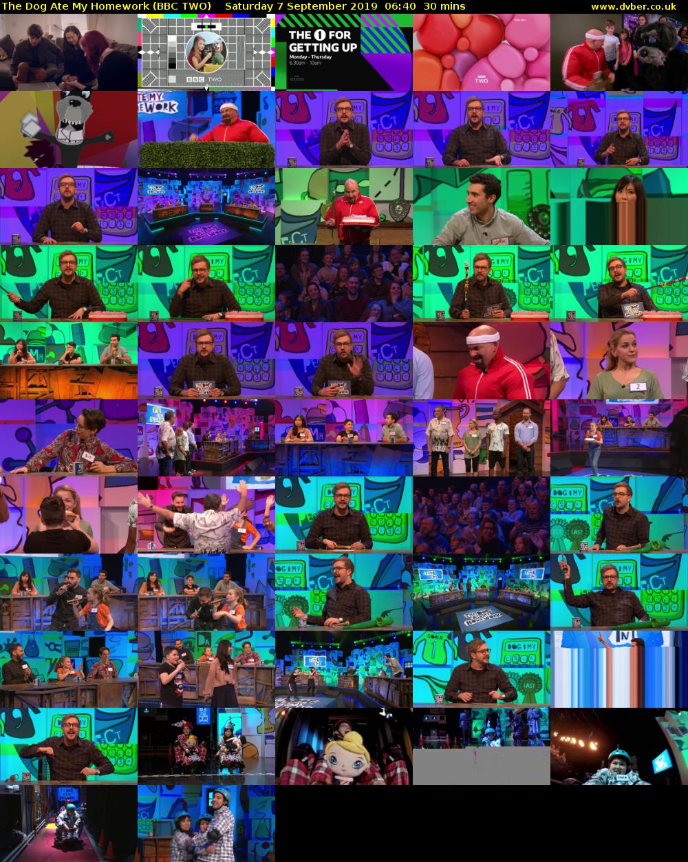 The Dog Ate My Homework (BBC TWO) Saturday 7 September 2019 06:40 - 07:10
