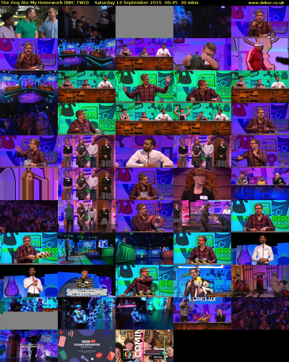 The Dog Ate My Homework (BBC TWO) Saturday 14 September 2019 06:45 - 07:15