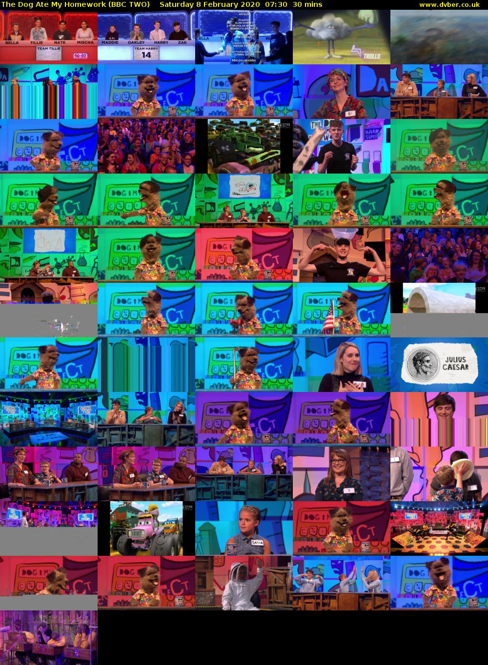 The Dog Ate My Homework (BBC TWO) Saturday 8 February 2020 07:30 - 08:00