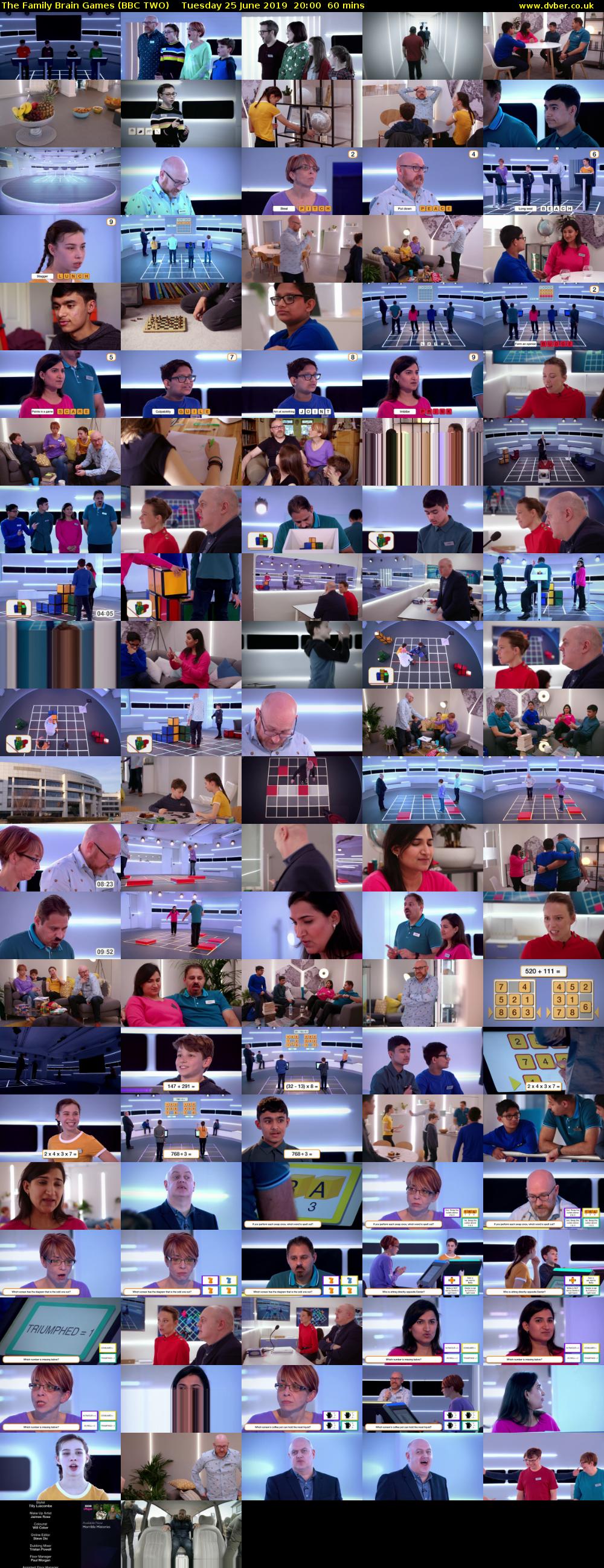 The Family Brain Games (BBC TWO) Tuesday 25 June 2019 20:00 - 21:00