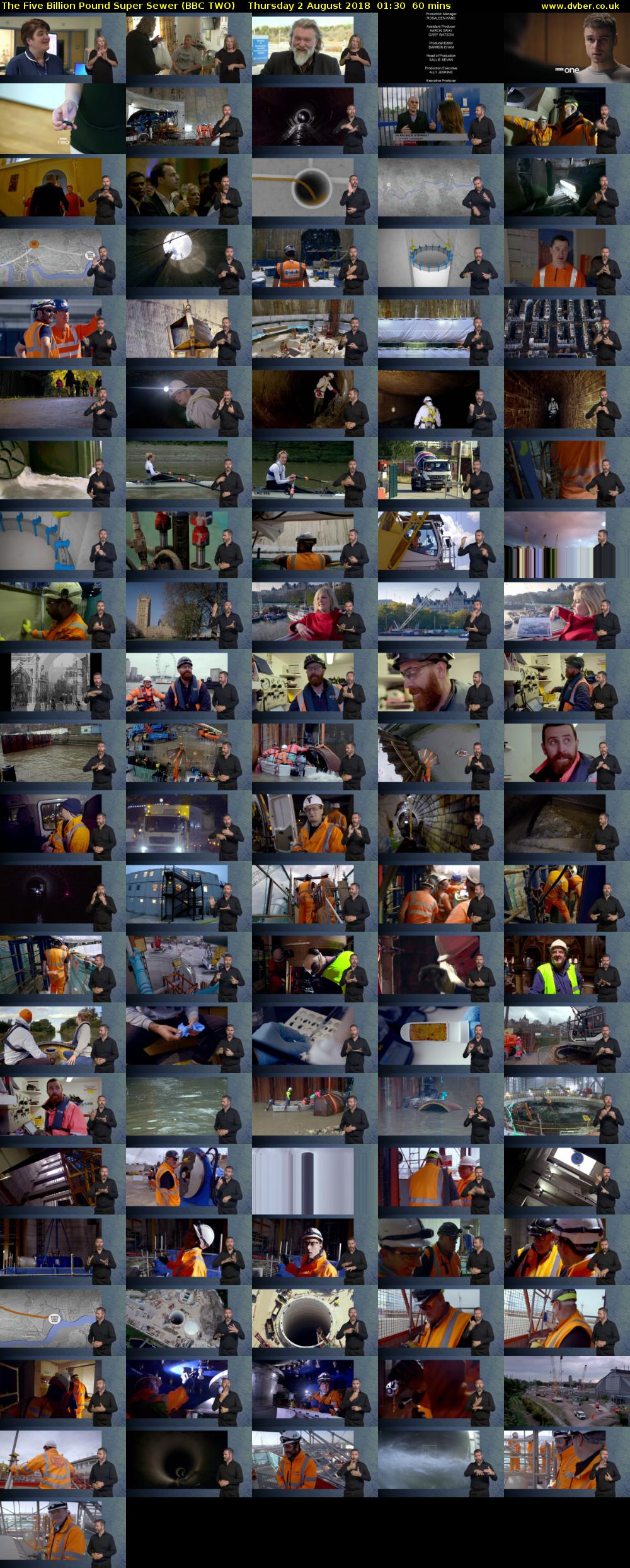 The Five Billion Pound Super Sewer (BBC TWO) Thursday 2 August 2018 01:30 - 02:30