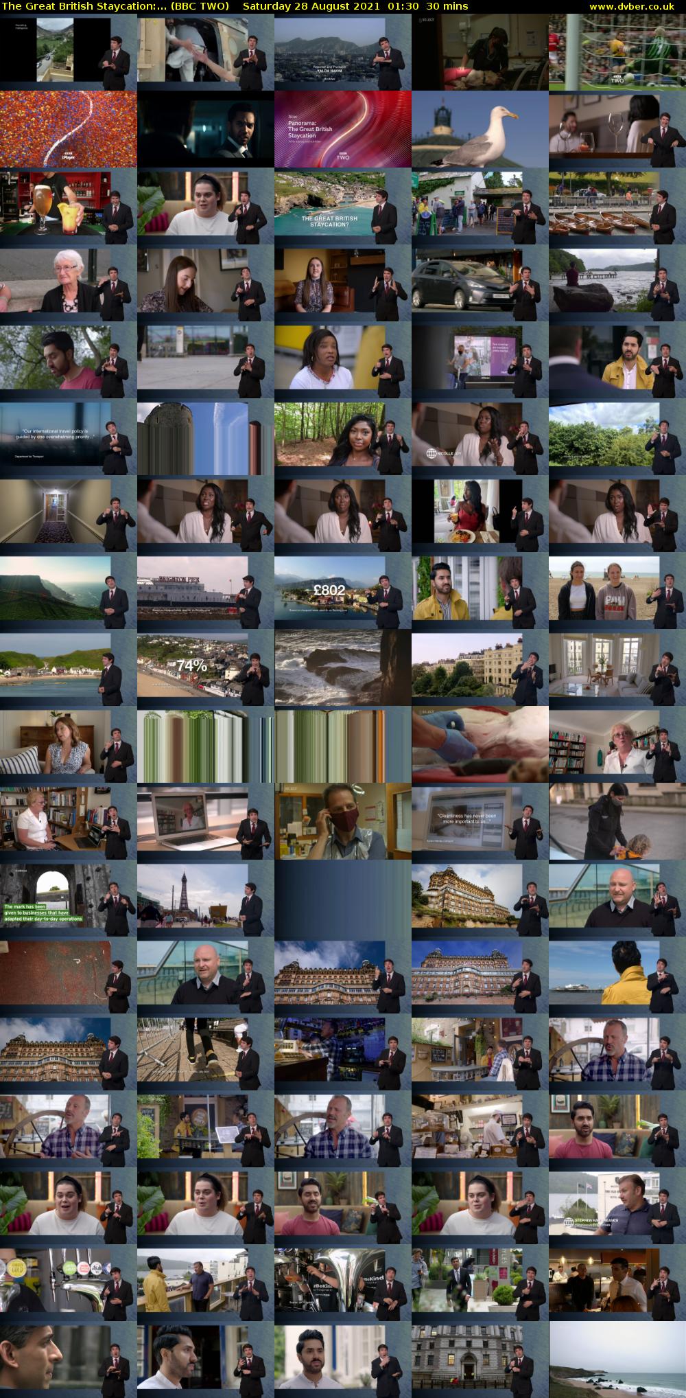 The Great British Staycation:... (BBC TWO) Saturday 28 August 2021 01:30 - 02:00