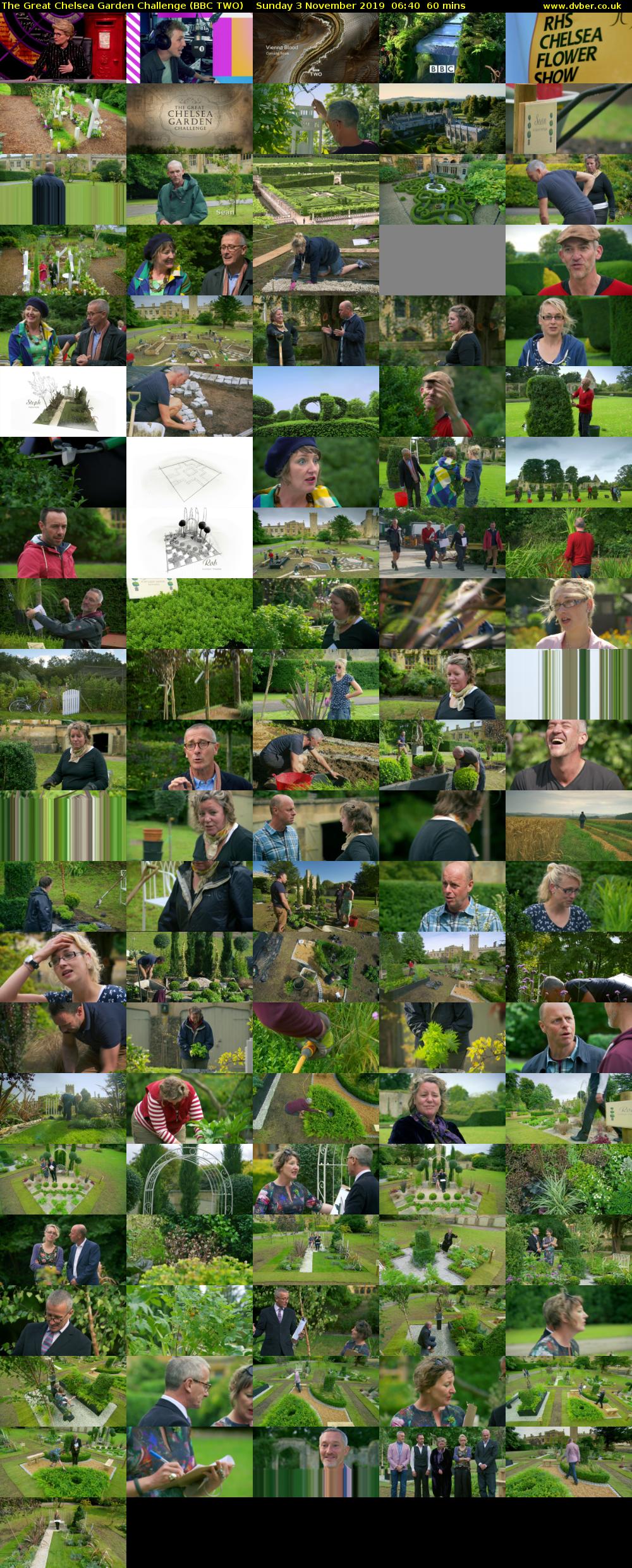 The Great Chelsea Garden Challenge (BBC TWO) Sunday 3 November 2019 06:40 - 07:40