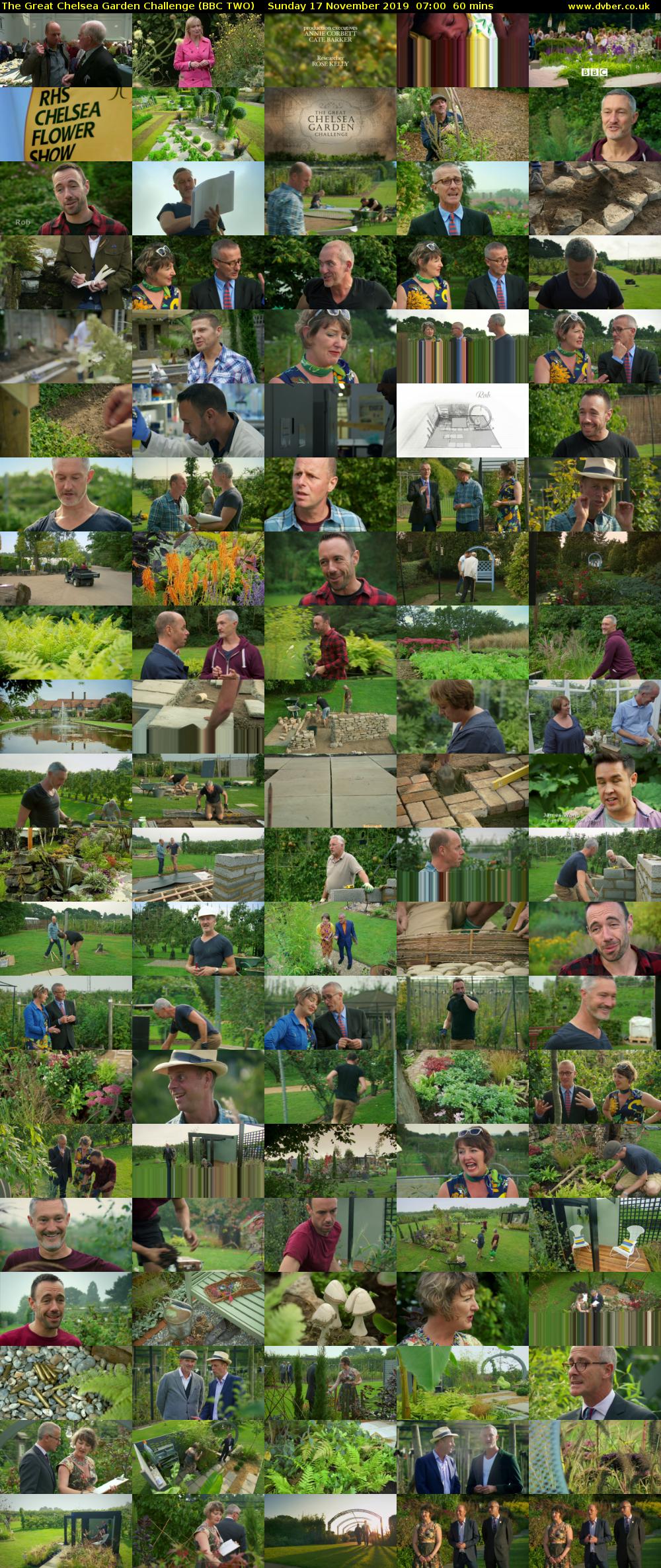 The Great Chelsea Garden Challenge (BBC TWO) Sunday 17 November 2019 07:00 - 08:00
