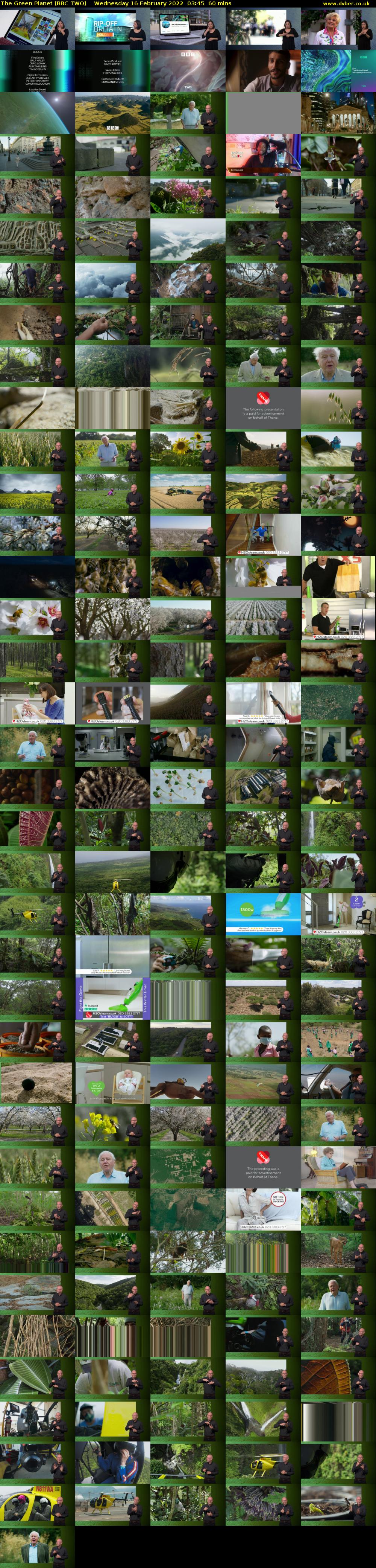 The Green Planet (BBC TWO) Wednesday 16 February 2022 03:45 - 04:45