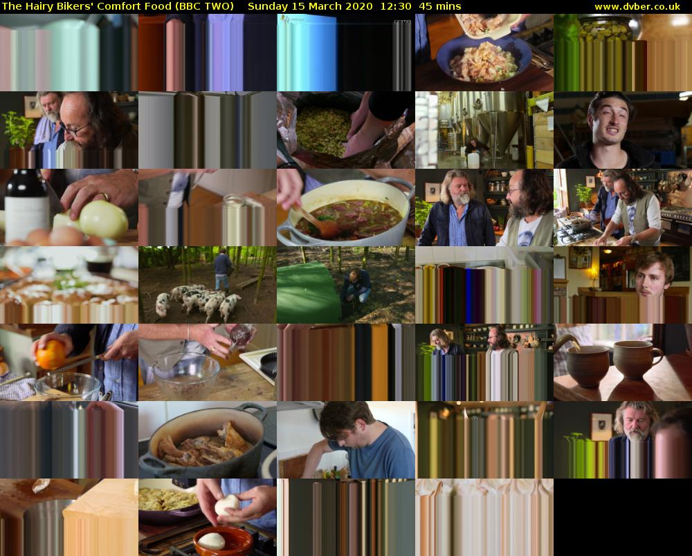 The Hairy Bikers' Comfort Food (BBC TWO) Sunday 15 March 2020 12:30 - 13:15