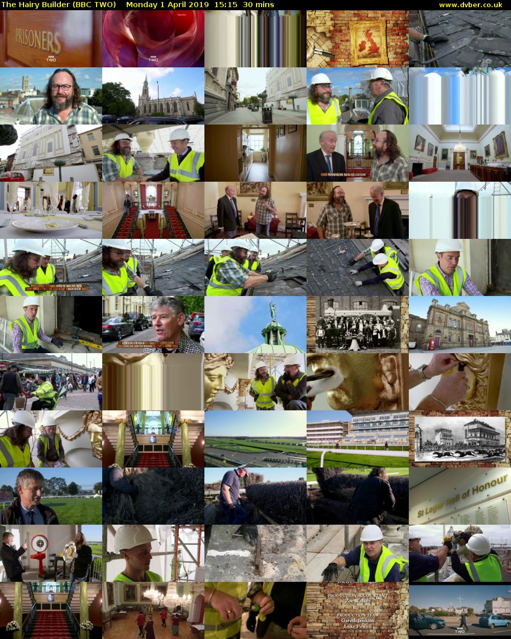 The Hairy Builder (BBC TWO) Monday 1 April 2019 15:15 - 15:45