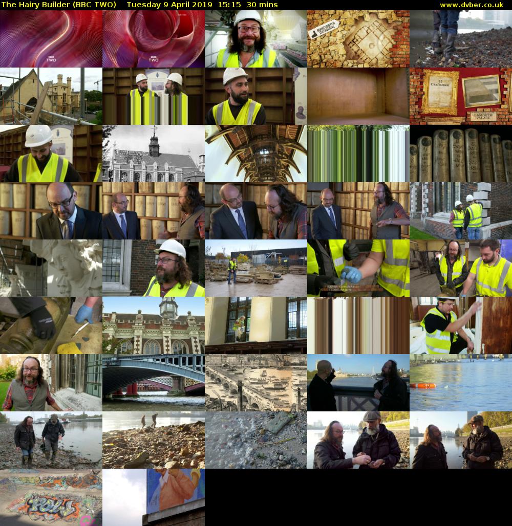 The Hairy Builder (BBC TWO) Tuesday 9 April 2019 15:15 - 15:45
