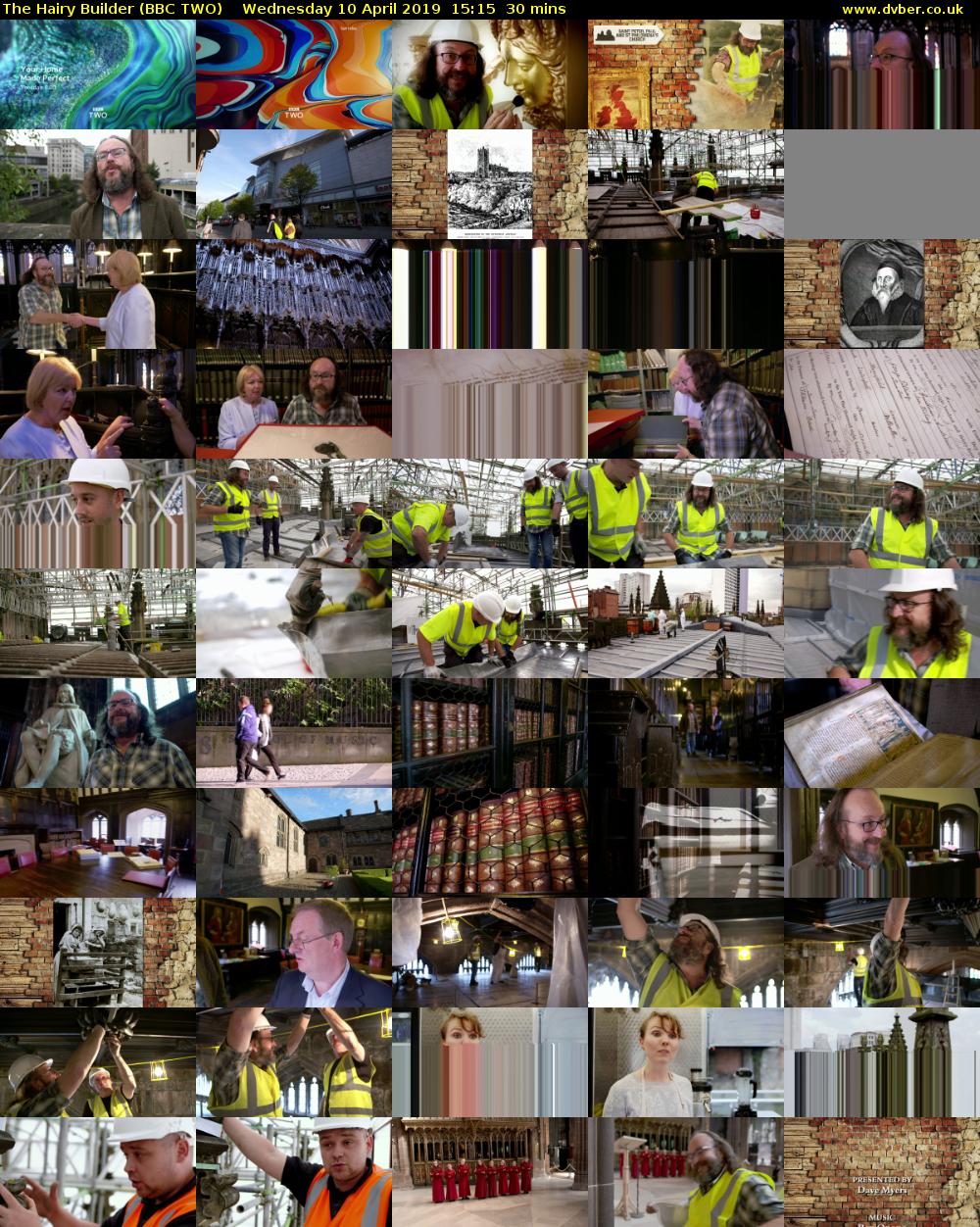 The Hairy Builder (BBC TWO) Wednesday 10 April 2019 15:15 - 15:45